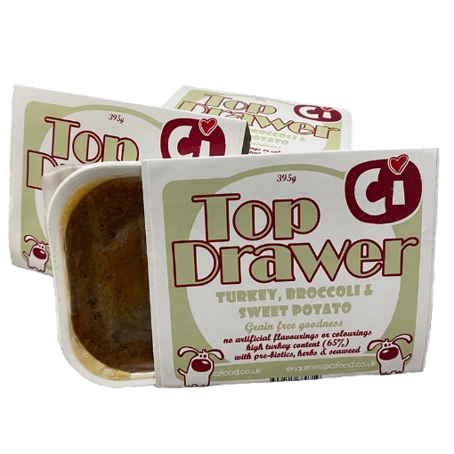 image of Top Drawer turkey grain free wet food for sensitive stomachs, click through to buy