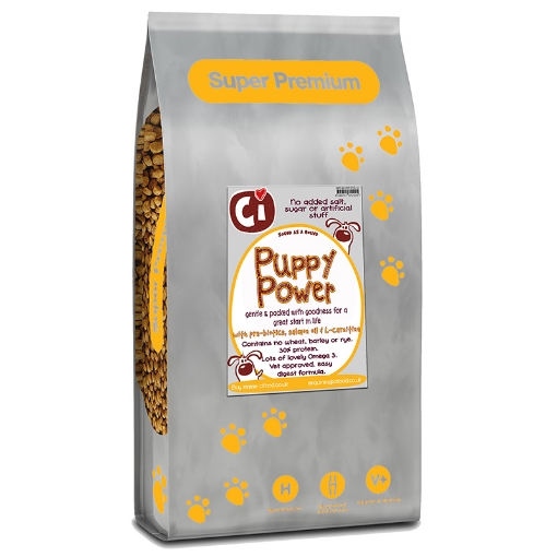 Image of Puppy Power natural, gluten free, hypoallergenic chicken & rice puppy food