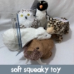 Xmas Doggy Sacks - image of soft toys